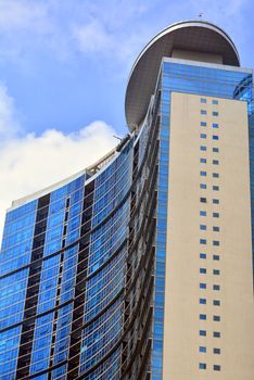 TAGUIG, PH - OCT. 1: Pacific Plaza Towers on October 1, 2016 in Taguig, Philippines. The Pacific Plaza Towers are high-end residential condominium skyscrapers located across One McKinley Place.