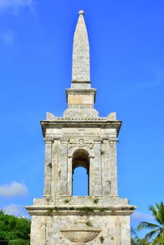 CEBU, PH - OCT. 8: Magellan marker on October 8, 2016 in Lapu Lapu City, Cebu, Philippines. The Magellan Marker was erected in 1866 to mark the spot where the great explorer died.