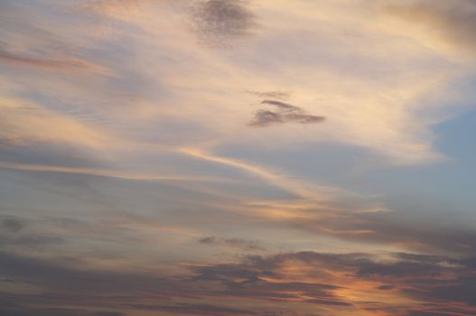 The beautiful sky when the sun reflects