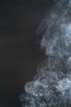 White smoke, curly black background, used as the background image.