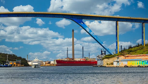 Boats and Heavy Industry at Curacao Harbor