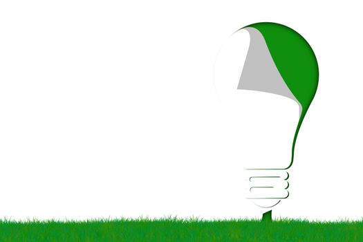 Idea and inspiration concept, business creativity, green ecology background
