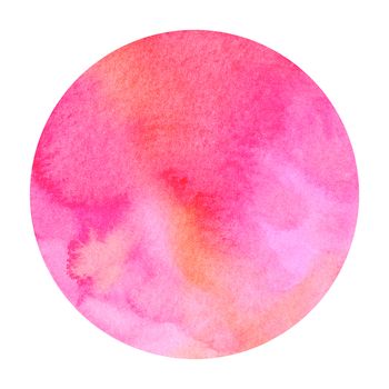 Abstract watercolor hand painting in circle shape for the text message background. Colorful splashing in the paper. Perfect for branding, greetings, websites, digital media, invites, weddings.