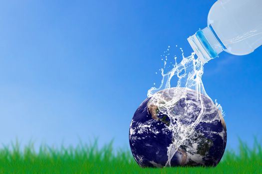 Save water concept, natural crisis, Elements of this image furnished by NASA