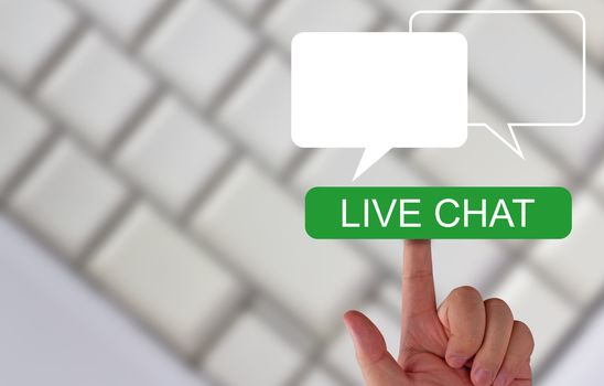 Live chat concept, business communication technology, customer service