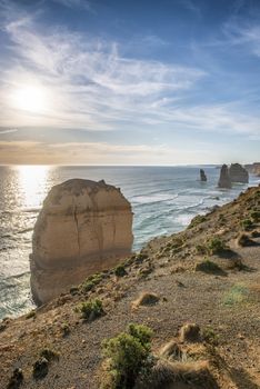 The Twelve Apostles at sunset, Australia.