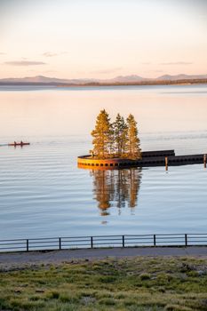 Yellowstone Lake West Thumb in Yellowstone National Park.