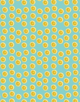 slice of lemon repeating pattern texture decor on azure retro blue wallpaper background