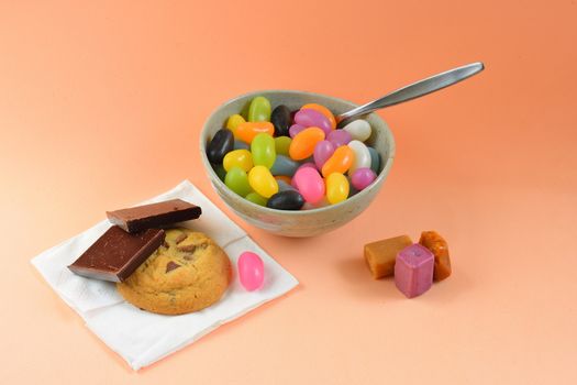 Unhealthy diet reach in sugars and calories; modern world problem for child obesity