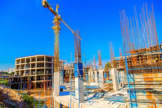 jabalpur, Madhya Pradesh India - May 2019 : view of a new constructing buildings in jabalpur