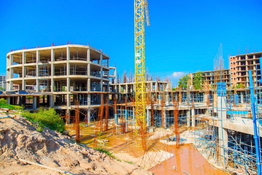 jabalpur, Madhya Pradesh India - May 2019 : view of a new constructing buildings in jabalpur