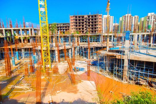 jabalpur, Madhya Pradesh India - May 2019 : view of a new constructing buildings in jabalpur