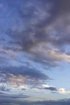 Beautiful evening sky with clouds