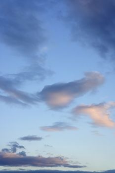 Beautiful evening sky with clouds