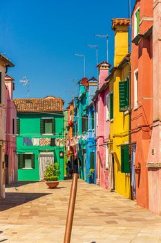 Burano with its famous colored houses