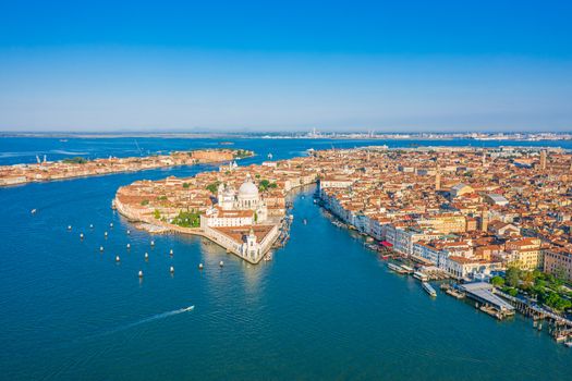 Venice city and the Grand Canal, Italy, view from above