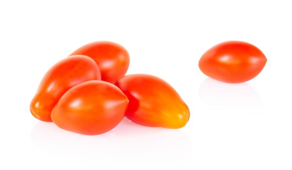 Cherry tomatoes isolated on white background, food healhty concept