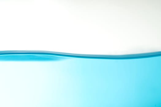 Bluewater surface on a white background with spaces for text.