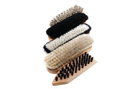 brushes for shoes isolated on a white background