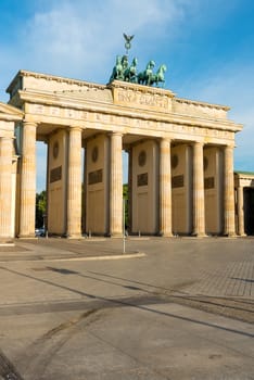 View of the Brandenburger Tor in Berlin in the early morning
