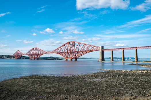 The famous Forth Railway Bridge near Edinburgh in Scotland