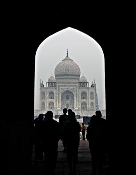 First glimpse of one of the seven wonders of the world-The Taj Mahal is through this gate.