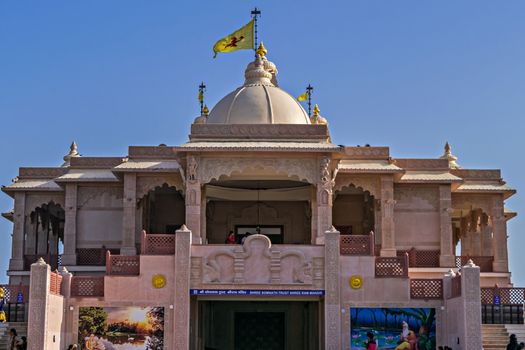 Front image of beautiful Shriram temple in Sombath, Gujrat, India.