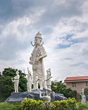 A huge statue of Lord Viththla in Anandsagar Bhakt Niwas Sankul in Shegaon famous for Shree Gajanan Maharaj temple.