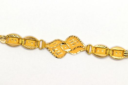 gold bracelet design on white background
