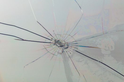 close-up view of slanted broken lcd screen with visible pixel grid and selective focus.