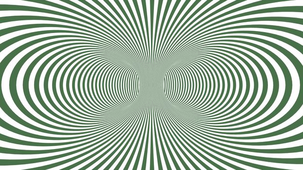 Hypnotic psychedelic illusion background with colorful stripes. White background with psychedelic colored stripes.