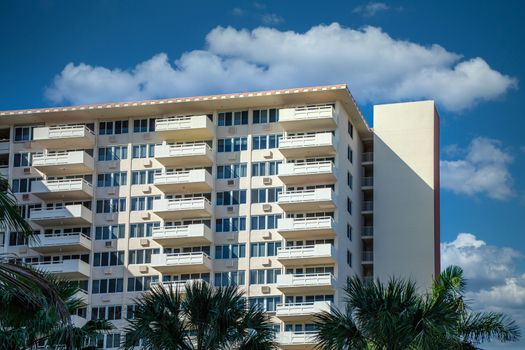 Balconies on White Condos on the Fort Lauderdale Intracoastal Waterway