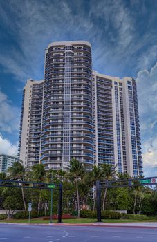 A Modern Condo Building on the Intracoastal Waterway in Fort Lauderdale, Florida