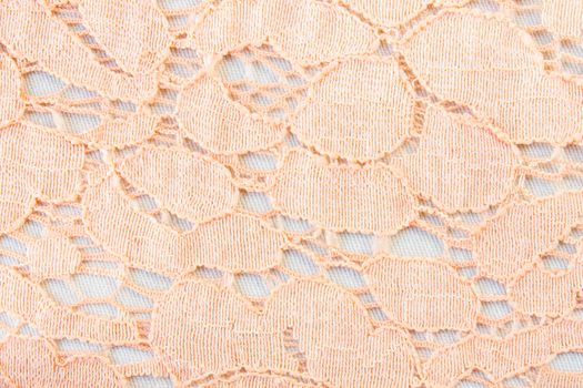Orange crochet cloth texture background. Vintage pattern style for love or sweet design.