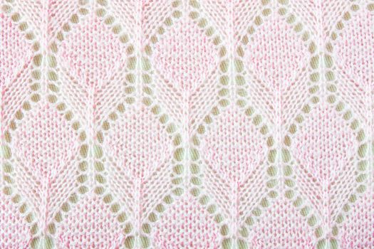 Pink crochet cloth texture background. Vintage pattern style for love or sweet design.