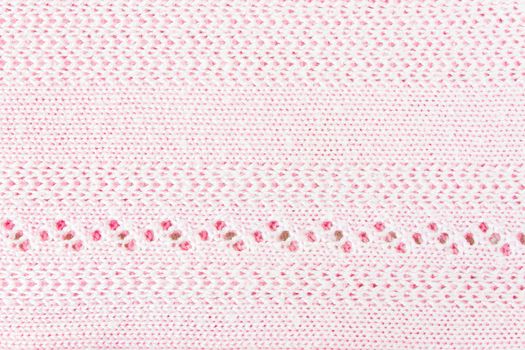 Pink crochet cloth texture background. Vintage pattern style for love or sweet design.