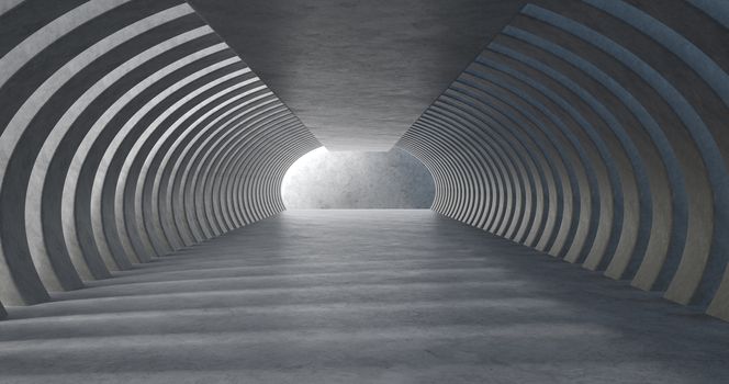 3d rendering of Concrete walkway.