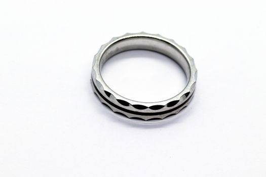silver ring design on white background