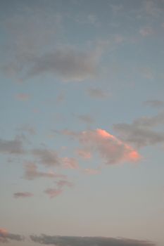 Beautiful evening sky with clouds, air nature