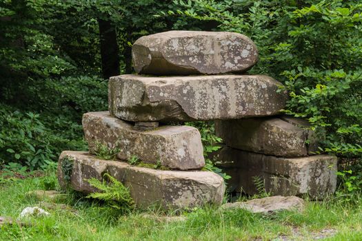 Stone pile from the Stone Age. Arrangement of stones similar to a gorge.