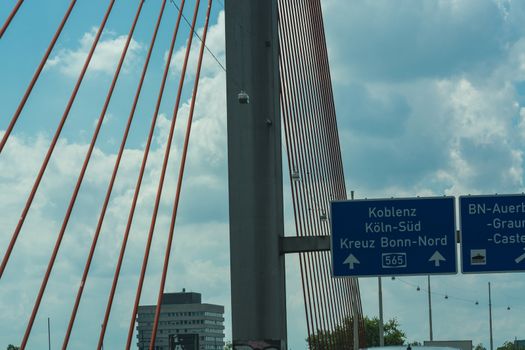 Motorway bridge over the Rhine in Germay