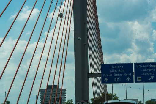 Motorway bridge over the Rhine in Germay