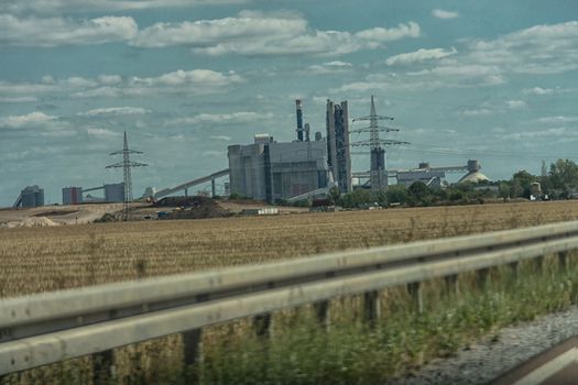 Power station near motorway in Germany.
Focus of the main motive of this image as desired