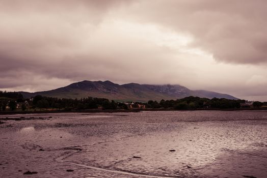 After months of drought conditions, part of a river bed has turned to mud.