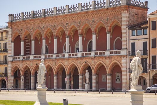 PADOVA, ITALY 17 JULY 2020: Prato della Valle, a famous square in Padua city in Italy 4