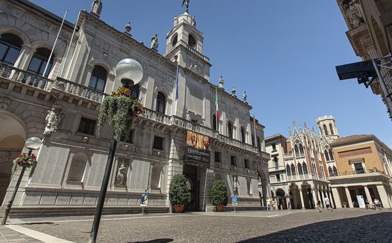 PADOVA, ITALY 17 JULY 2020: Cavour square in Padua, Italy