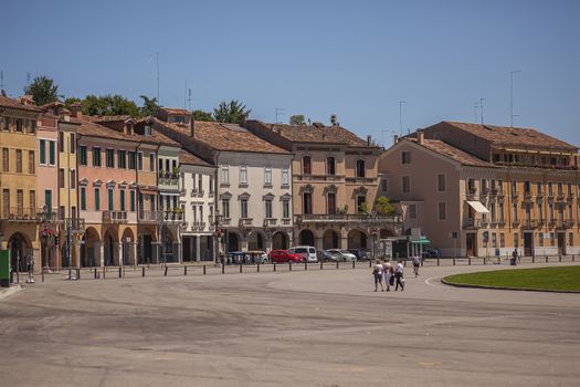 PADOVA, ITALY 17 JULY 2020: Prato della Valle, a famous square in Padua city in Italy