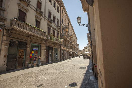 PADOVA, ITALY 17 JULY 2020: Alley Umberto I in Padua in Italy