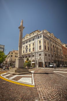 PADOVA, ITALY 17 JULY 2020: Garibaldi square in Padua, Italy