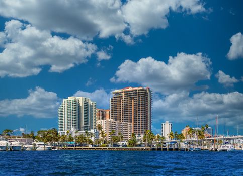 A Coastal Condo Building on the Intracoastal Waterway in Fort Lauderdale, Florida